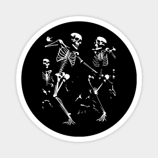 Funny skeletons dancing at the disco Magnet